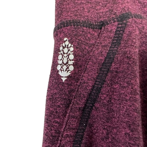 Free People Movement Women Infinity Cutout Crop Leggings Sz Small Heathered Pink - Picture 8 of 9